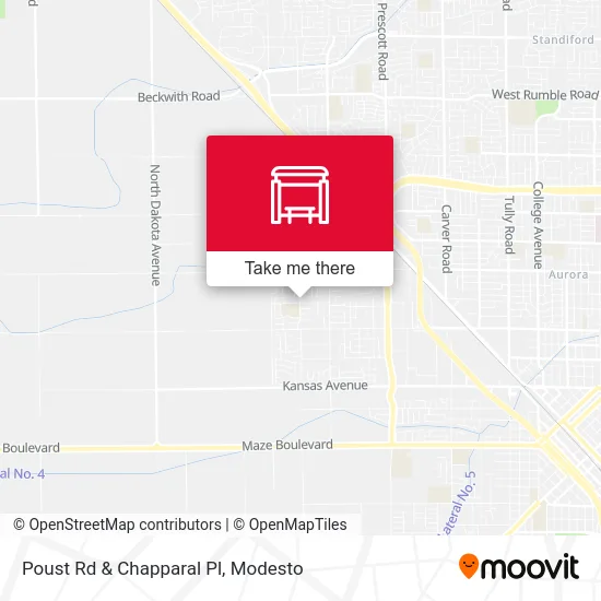 Poust Rd & Chapparal Pl map