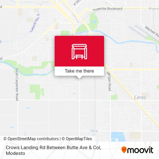Crows Landing Rd Between Butte Ave & Col map