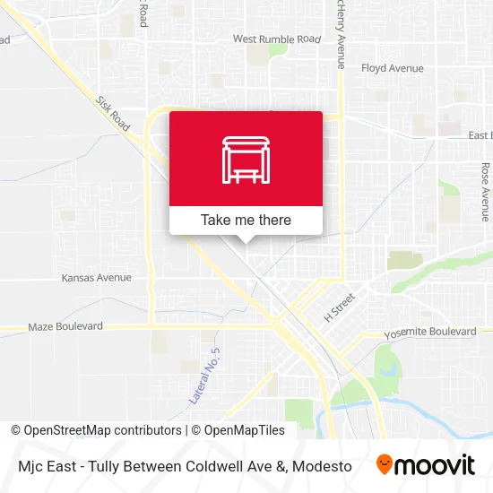 Mapa de Mjc East - Tully Between Coldwell Ave &