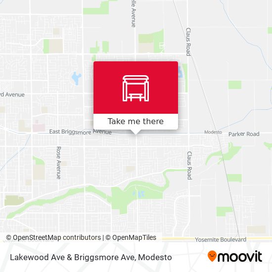Lakewood Ave & Briggsmore Ave map