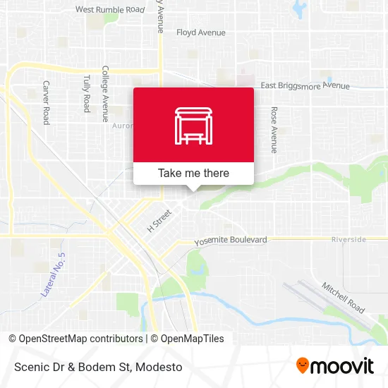 Scenic Dr & Bodem St map