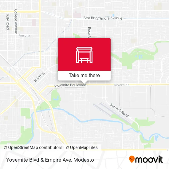 Mapa de Yosemite Blvd & Empire Ave