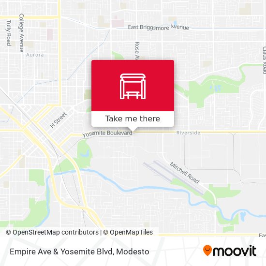 Empire Ave & Yosemite Blvd map