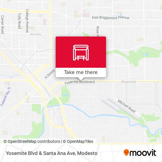 Mapa de Yosemite Blvd & Santa Ana Ave