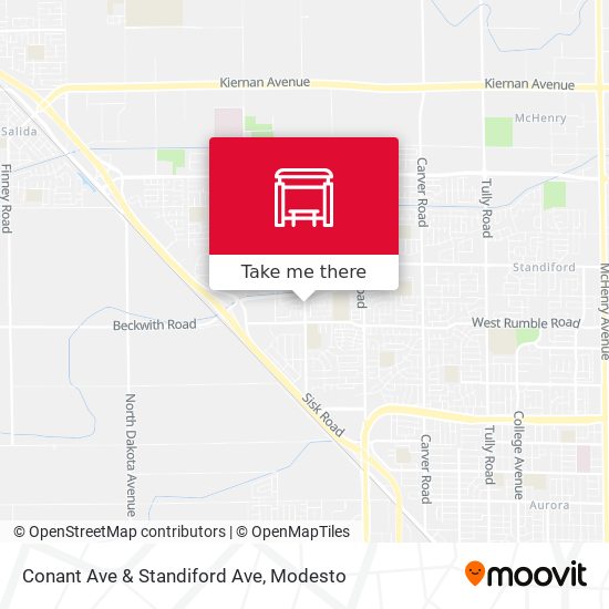 Conant Ave & Standiford Ave map