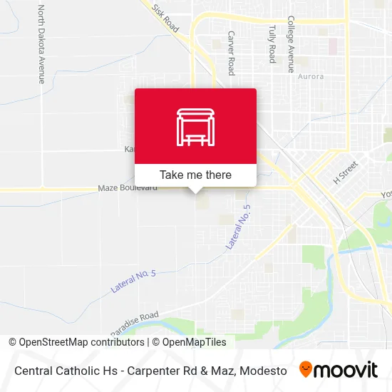 Central Catholic Hs - Carpenter Rd & Maz map