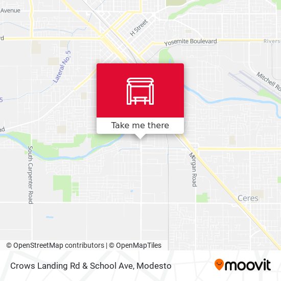 Mapa de Crows Landing Rd & School Ave