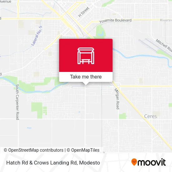 Mapa de Hatch Rd & Crows Landing Rd