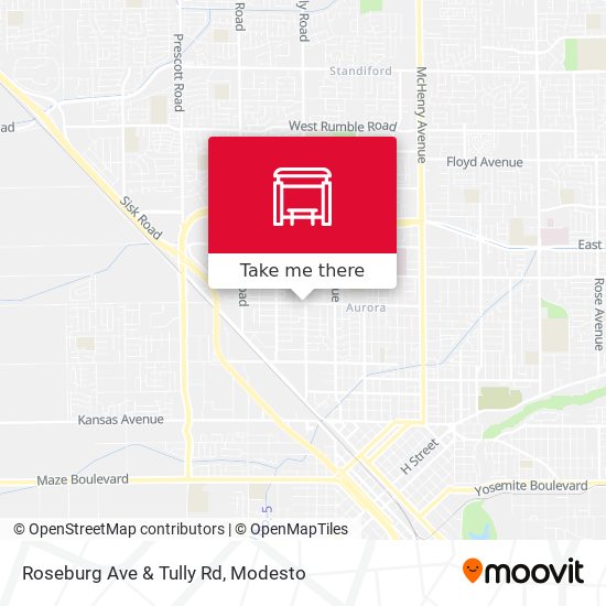 Roseburg Ave & Tully Rd map