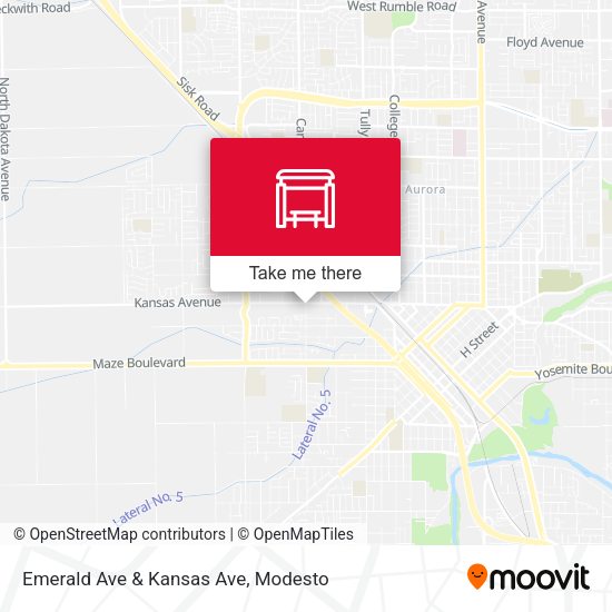 Emerald Ave & Kansas Ave map