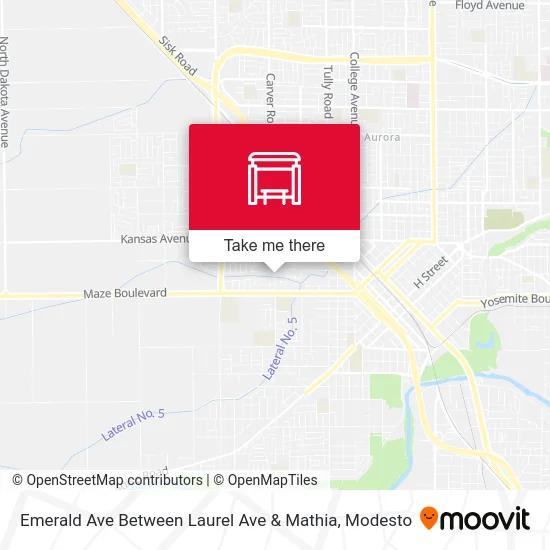 Mapa de Emerald Ave Between Laurel Ave & Mathia