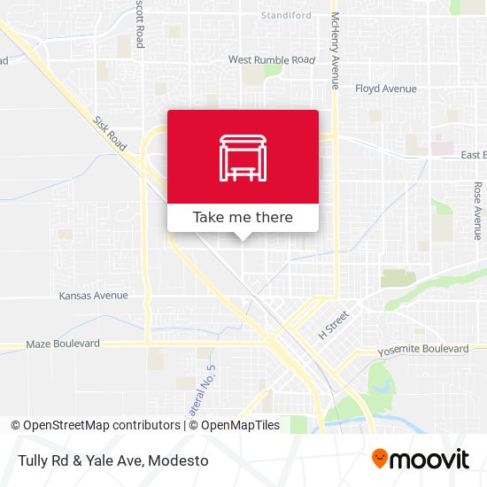 Tully Rd & Yale Ave map