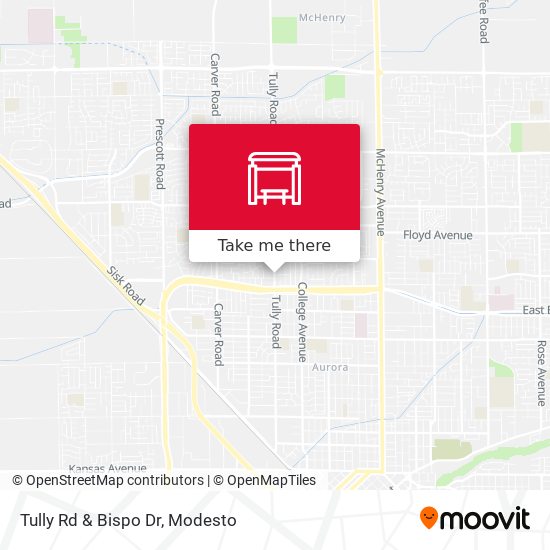 Tully Rd & Bispo Dr map