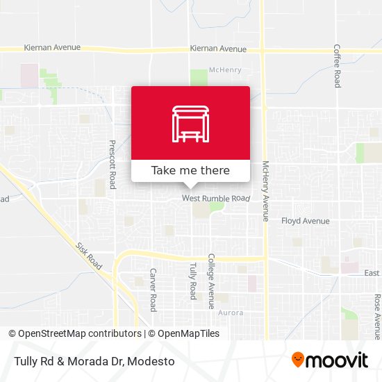 Tully Rd & Morada Dr map