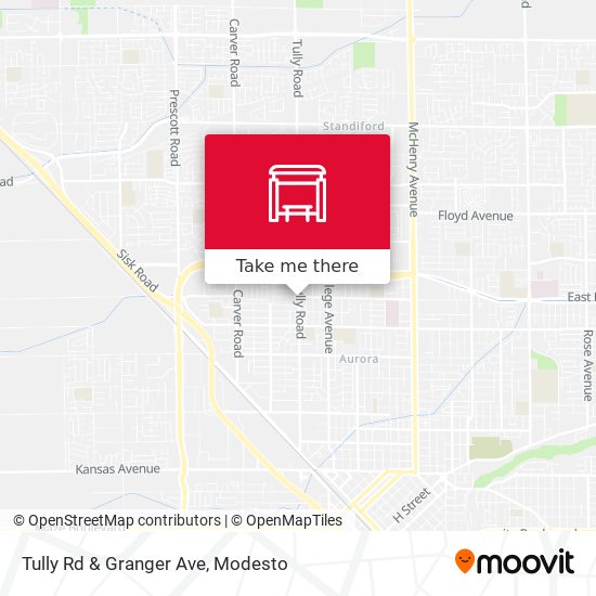 Tully Rd & Granger Ave map