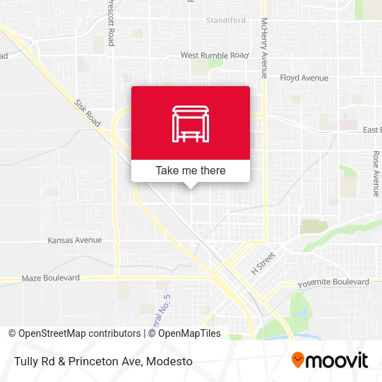 Mapa de Tully Rd & Princeton Ave