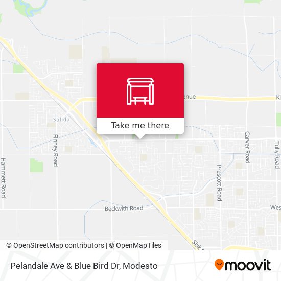 Pelandale Ave & Blue Bird Dr map