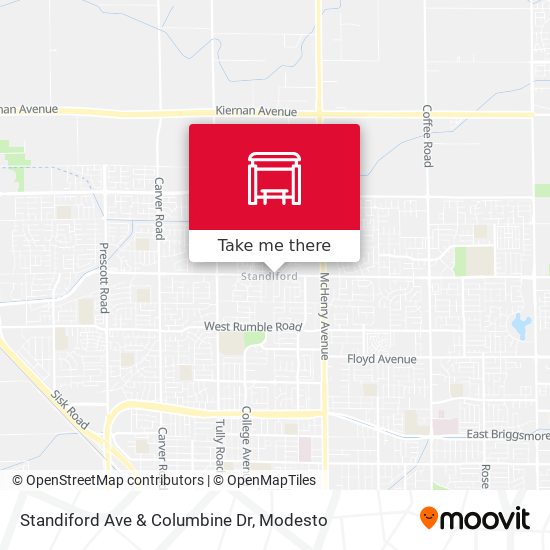 Standiford Ave & Columbine Dr map