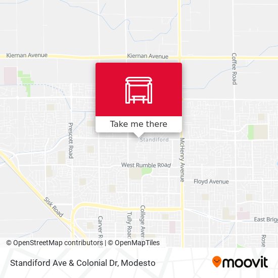 Standiford Ave & Colonial Dr map