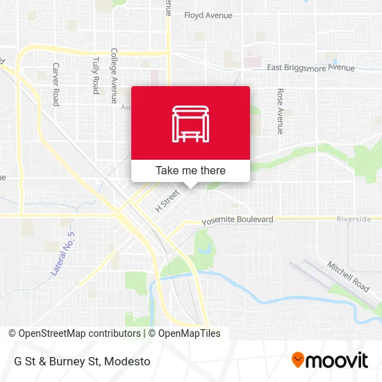 G St & Burney St map