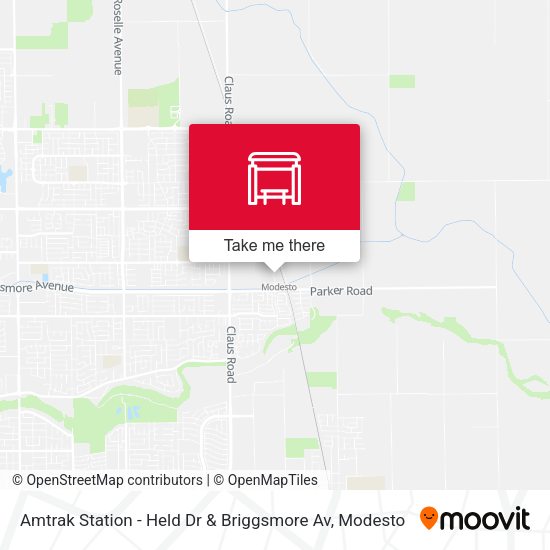 Mapa de Amtrak Station - Held Dr & Briggsmore Av