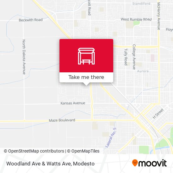 Mapa de Woodland Ave & Watts Ave