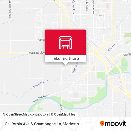 Mapa de California Ave & Champagne Ln