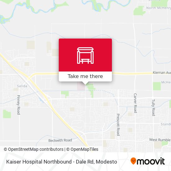 Kaiser Hospital Northbound - Dale Rd map