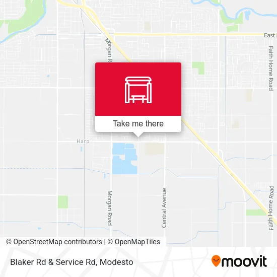 Blaker Rd & Service Rd map