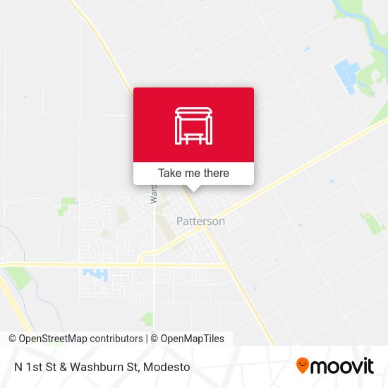 N 1st St & Washburn St map