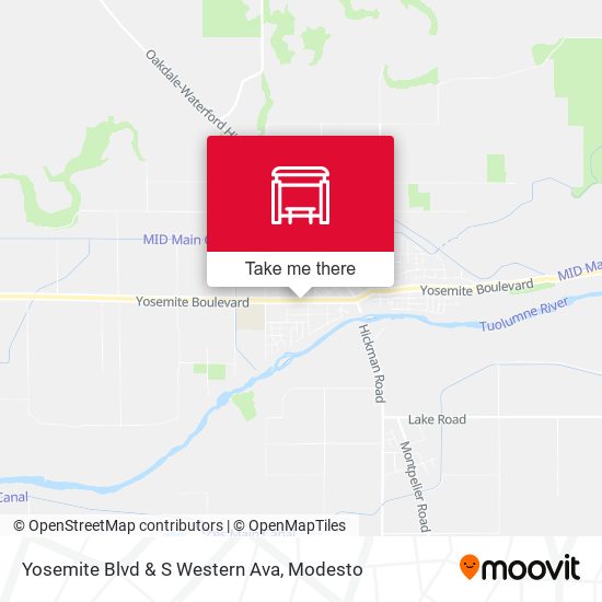 Mapa de Yosemite Blvd & S Western Ava