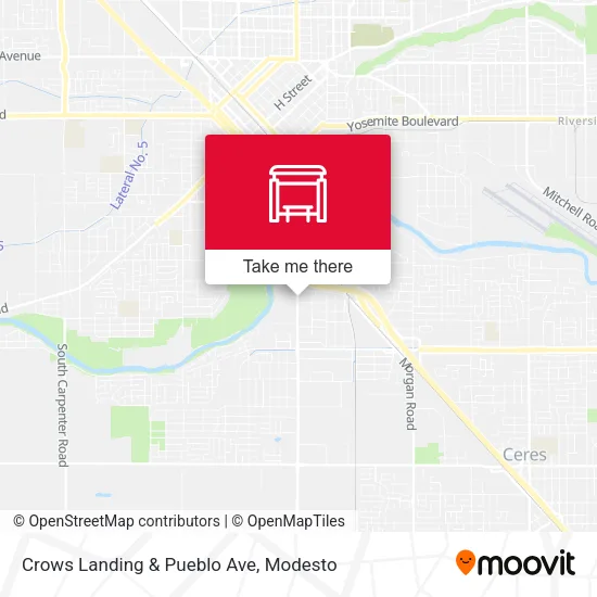 Mapa de Crows Landing & Pueblo Ave