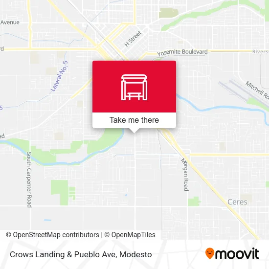 Mapa de Crows Landing & Pueblo Ave