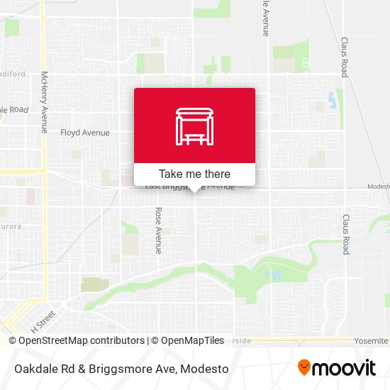 Oakdale Rd & Briggsmore Ave map