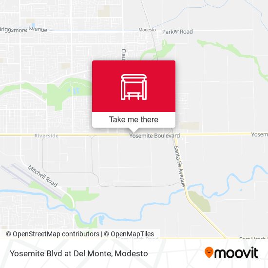 Yosemite Blvd at Del Monte map