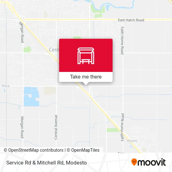 Service Rd & Mitchell Rd map