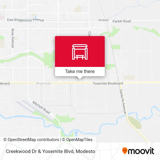 Creekwood Dr & Yosemite Blvd map