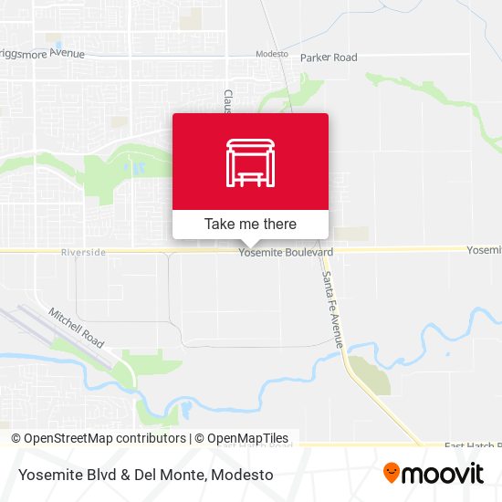 Yosemite Blvd & Del Monte map