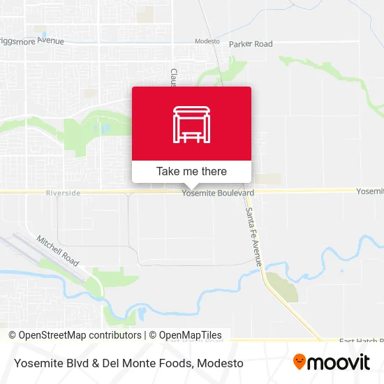 Mapa de Yosemite Blvd & Del Monte Foods