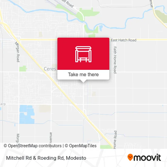 Mitchell Rd & Roeding Rd map