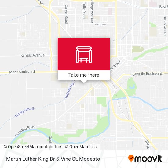 Martin Luther King Dr & Vine St map