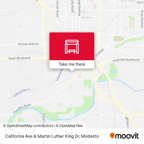 California Ave & Martin Luther King Dr map