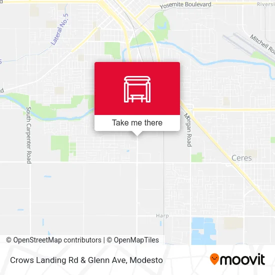 Mapa de Crows Landing Rd & Glenn Ave