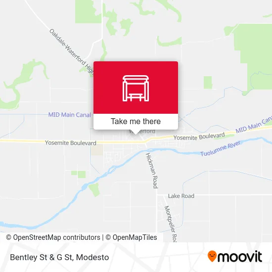 Bentley St & G St map