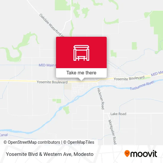 Mapa de Yosemite Blvd & Western Ave