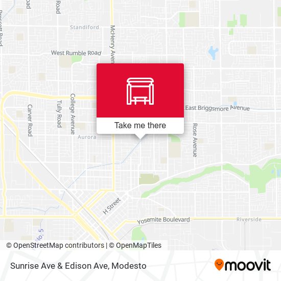 Sunrise Ave & Edison Ave map