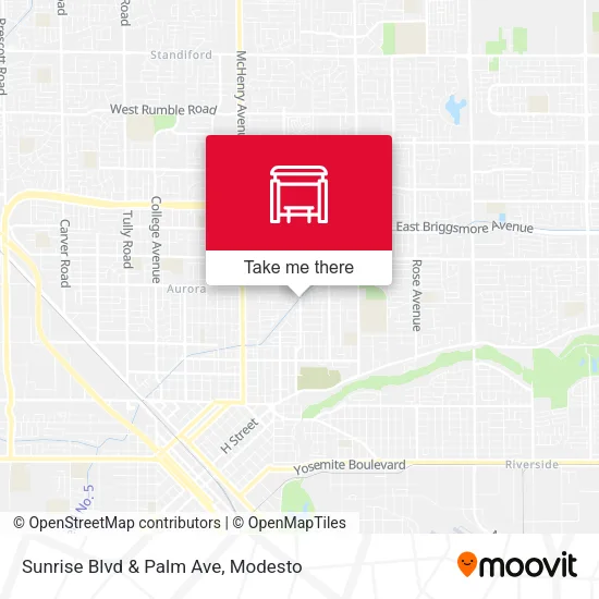 Sunrise Blvd & Palm Ave map