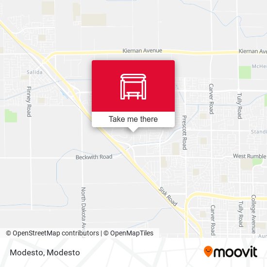 Modesto map