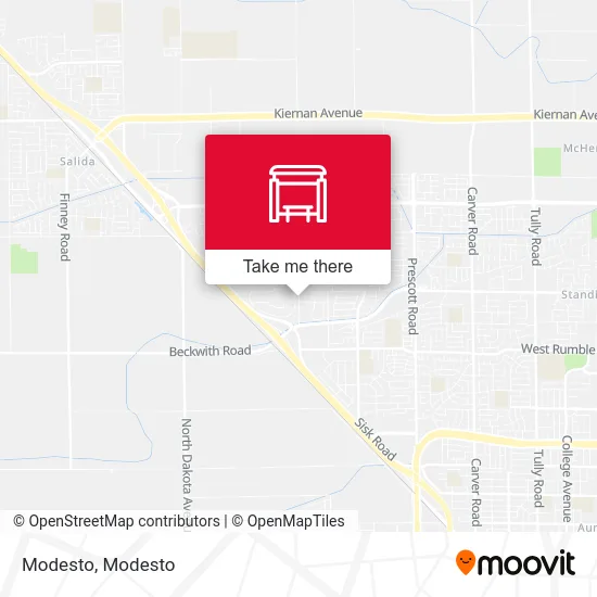 Modesto map