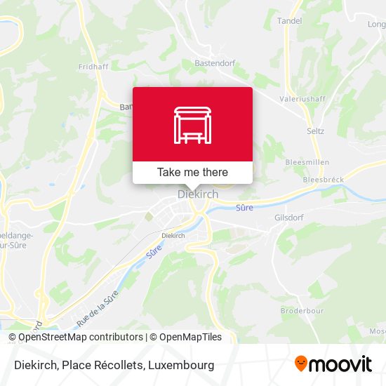 Diekirch, Place Récollets Karte